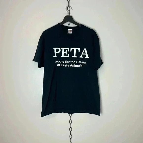 Vintage PETA  Hunting Humour T-shirt - Picture 1 of 7